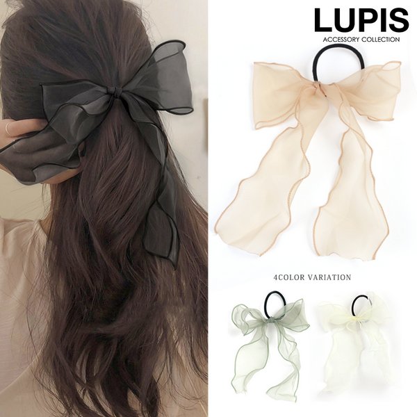 オーガンジーリボンヘアゴム 激安ヘアアクセサリーットの通販販売 ルピス Lupis