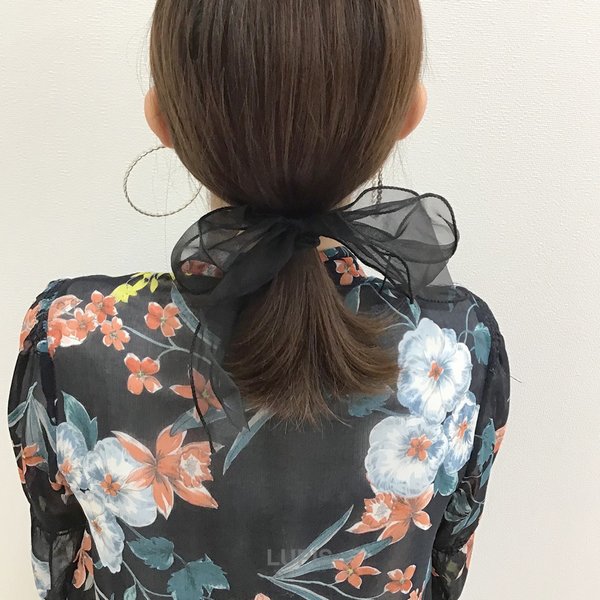 オーガンジーリボンヘアゴム - ヘアアクセサリーを激安で通販