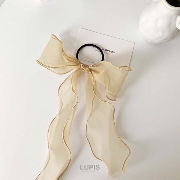 オーガンジーリボンヘアゴム - ヘアアクセサリーを激安で通販