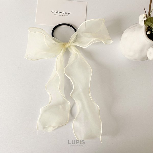 オーガンジーリボンヘアゴム - ヘアアクセサリーを激安で通販販売