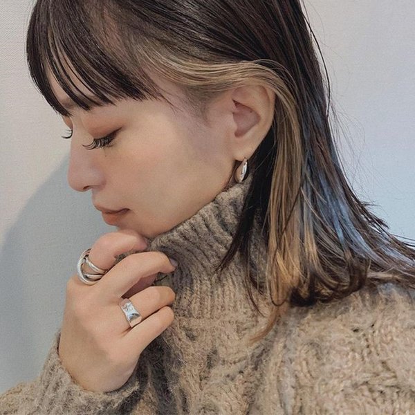 14金 エングレーブ バンドリング指輪 STAPLE RING（SILVER925 18KGold Plated） | 坩堝-RUTS