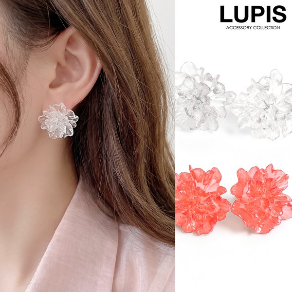 クリアフラワーピアス | 激安ピアスの通販販売 - ルピス(LUPIS)