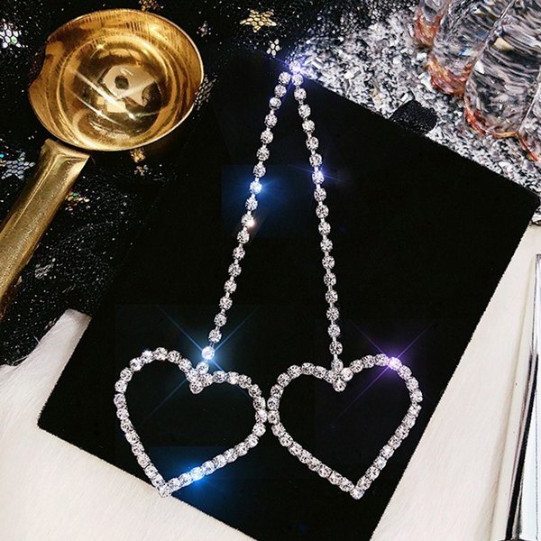 ハートフレームラインストーンピアス | 激安ピアスの通販販売 - ルピス