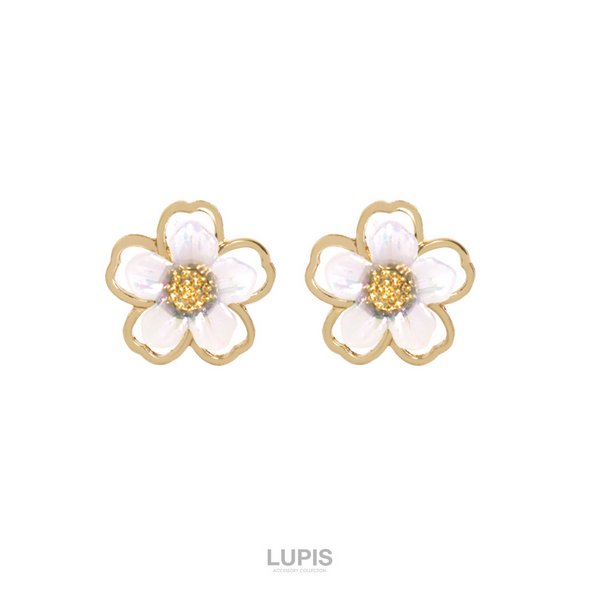 オーロラ×ゴールドフラワーピアス - 激安ピアスの通販販売 | プチプラ