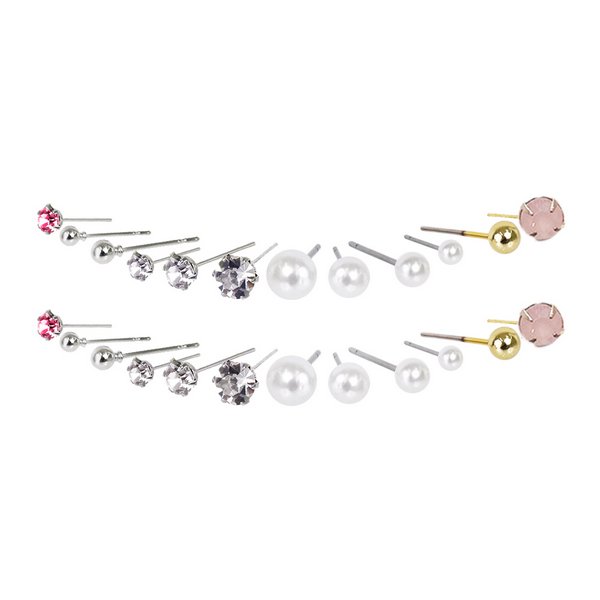 パール×ストーン×ボールピアスセット - 激安ピアスの通販販売