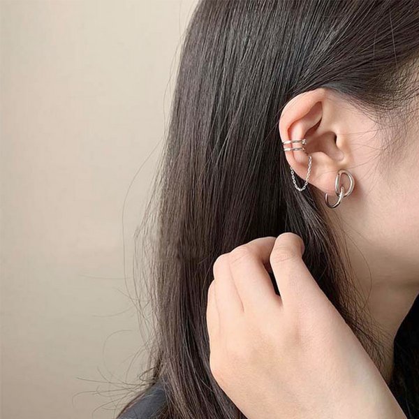ダブルラインチェーンイヤーカフ | 激安イヤリングの通販販売 - ルピス