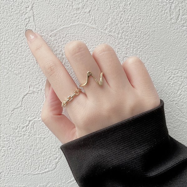 シェブロンメタルリング - リング（指輪）を激安で通販販売 | プチプラ