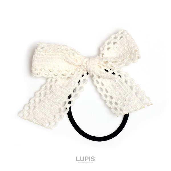 コットンレースリボンヘアゴム - ヘアアクセサリーを激安で通販販売