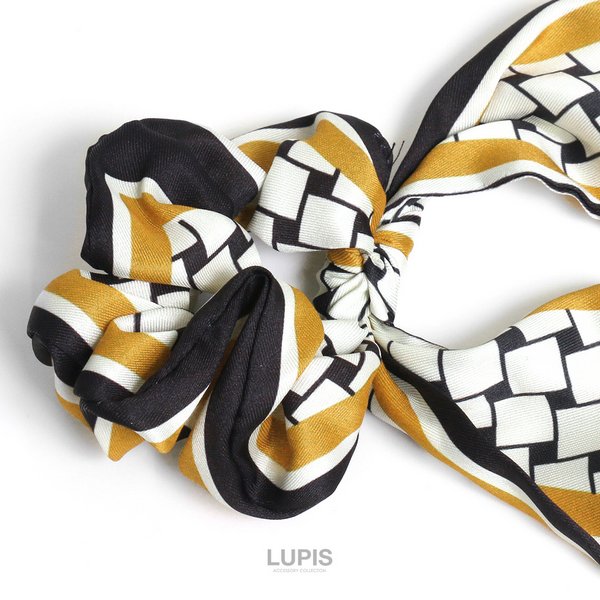 バイカラースカーフリボンシュシュ - ヘアアクセサリーを激安で通販