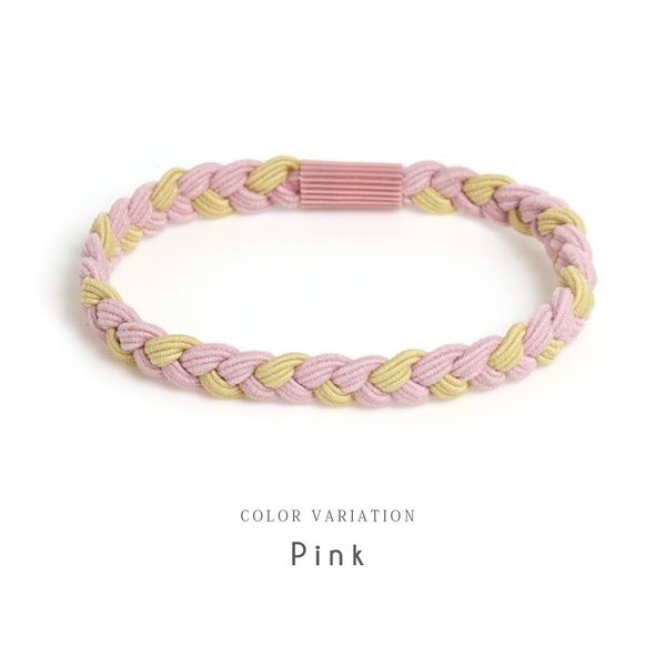 編み込みバイカラーヘアゴム - ヘアアクセサリーを激安で通販