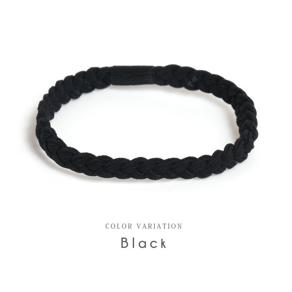 編み込みバイカラーヘアゴム - ヘアアクセサリーを激安で通販販売