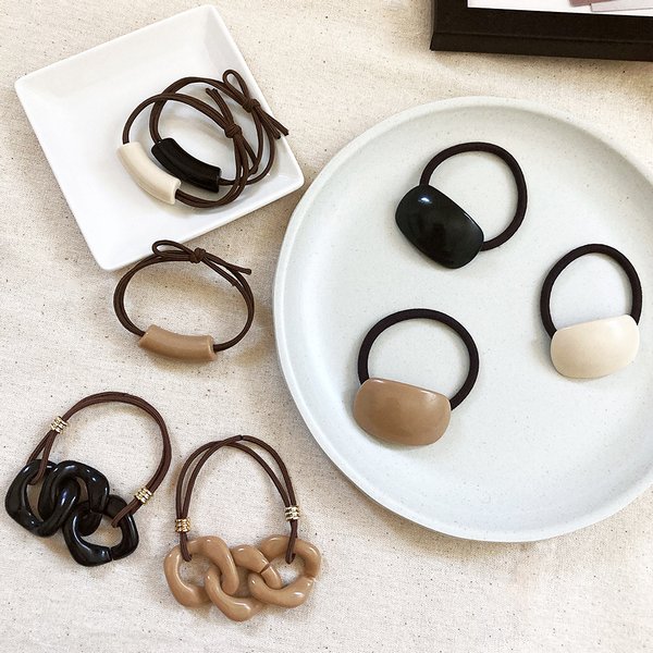 シックカラーモチーフヘアゴム - ヘアアクセサリーを激安で通販販売