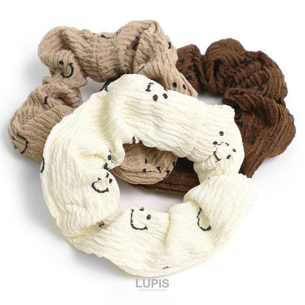 スマイルマークシュシュ - ヘアアクセサリーを激安で通販販売