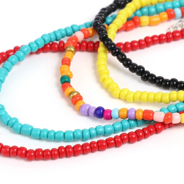 カラービーズチョーカーネックレス - ネックレスを激安で通販販売