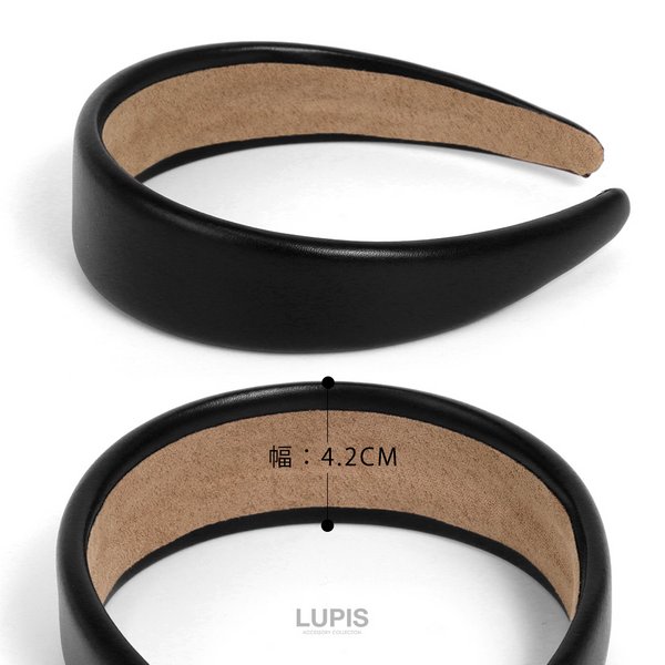 フェイクレザーワイドカチューシャ - ヘアアクセサリーを激安で通販