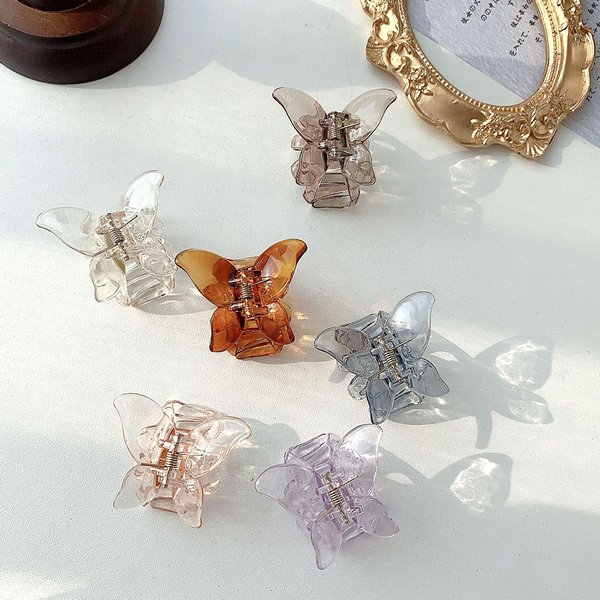 クリアバタフライヘアクリップ - ヘアアクセサリーを激安で通販販売