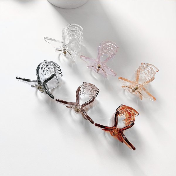 クリアバタフライヘアクリップ - ヘアアクセサリーを激安で通販販売