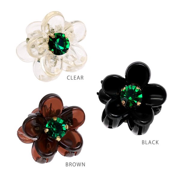 モダンフラワーミニヘアクリップ - ヘアアクセサリーを激安で通販販売