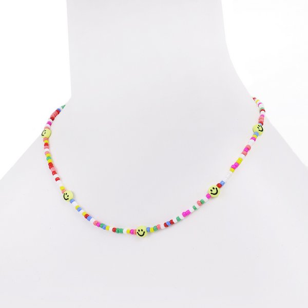 ステーションスマイルカラービーズネックレス - ネックレスを激安で