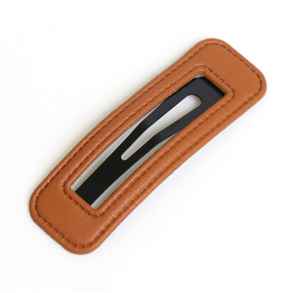 スクエアフレームレザーパッチンヘアピン - ヘアアクセサリーを激安で