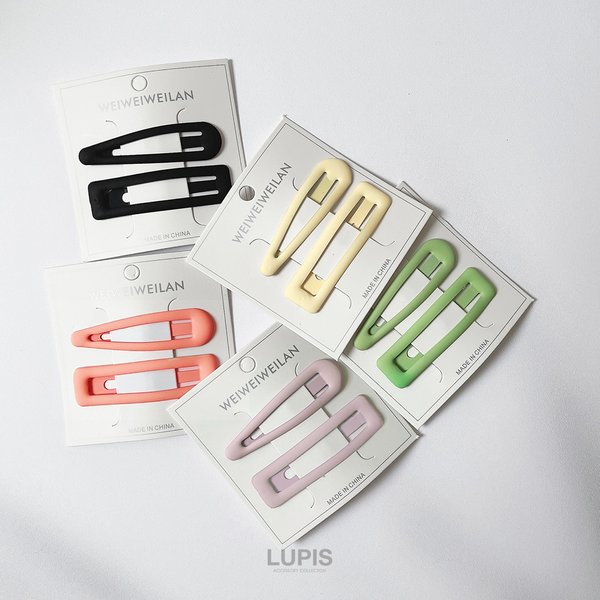 パステルマットカラーぱっちんヘアピンセット - ヘアアクセサリーを