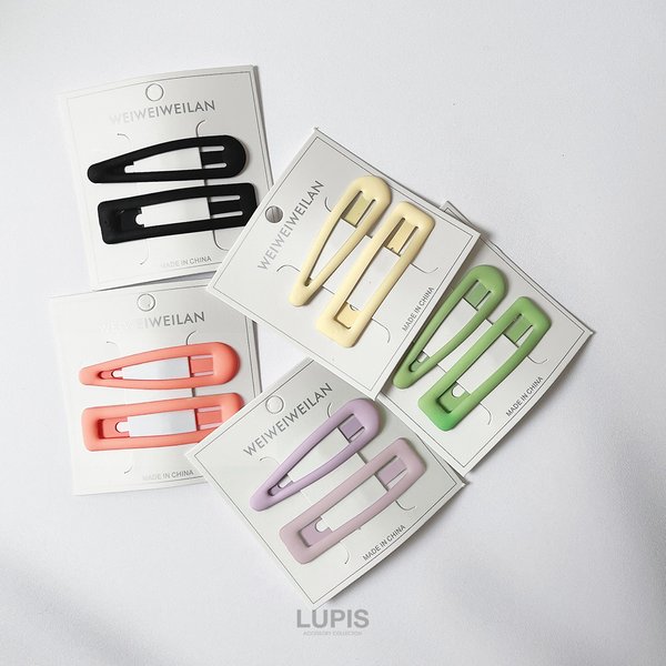 パステルマットカラーぱっちんヘアピンセット - ヘアアクセサリーを