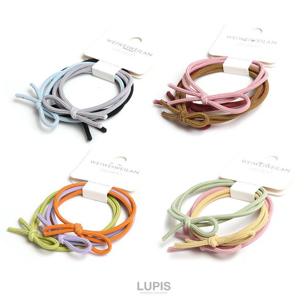 3カラー2連ヘアゴムセット-激安ヘアアクセサリーの通販販売-ルピス(LUPIS)