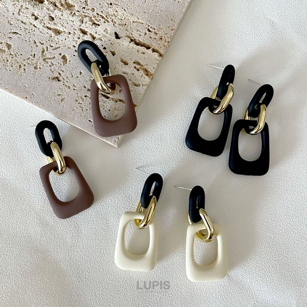 マット×メタルBIGチェーンピアス | 激安ピアスの通販販売 - ルピス(LUPIS)