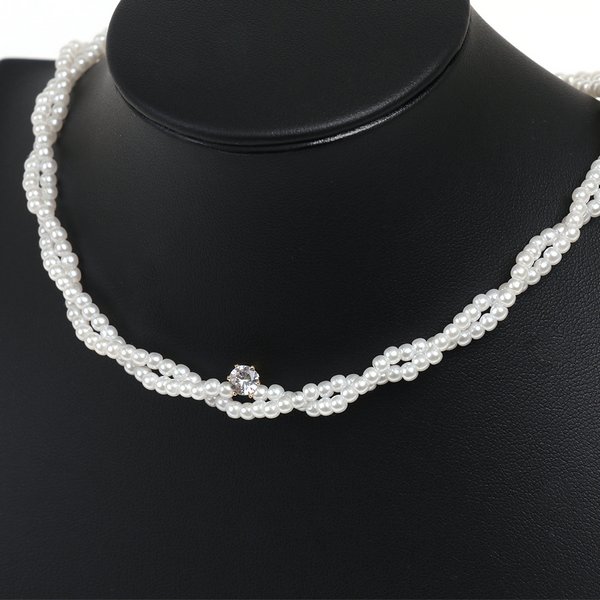 2wayツイストパールチョーカーネックレス - ネックレスを激安で