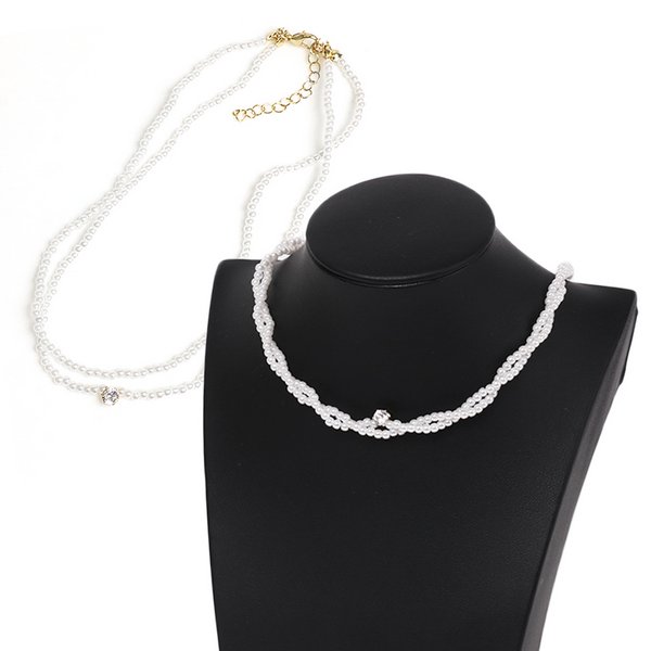 2wayツイストパールチョーカーネックレス - ネックレスを激安で