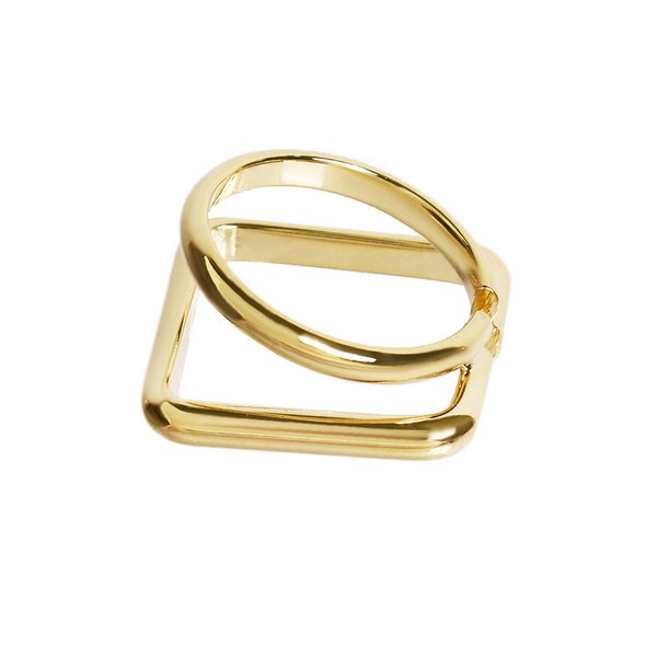 Lisa専用リンク スクエア×サークルダブルラインリング - リング（指輪）を激安で