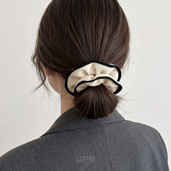 バイカラーパイピングシュシュ - ヘアアクセサリーを激安で通販販売