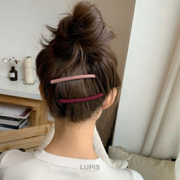 マットカラーシンプルラインバレッタ - ヘアアクセサリーを激安で通販