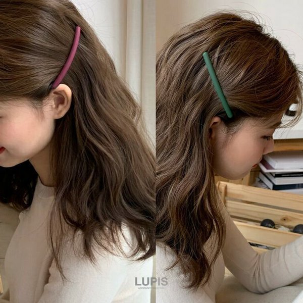 マットカラーシンプルラインバレッタ - ヘアアクセサリーを激安で通販  