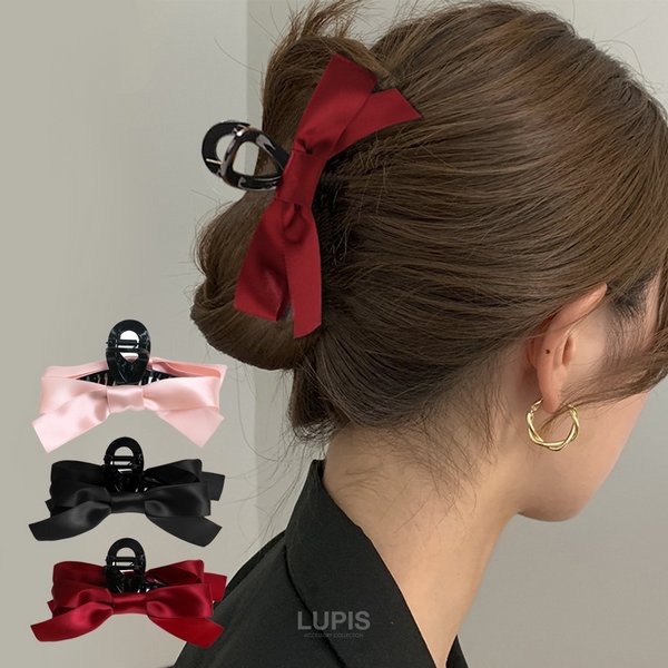 リボンバンスクリップ-激安ヘアアクセサリーの通販販売-ルピス