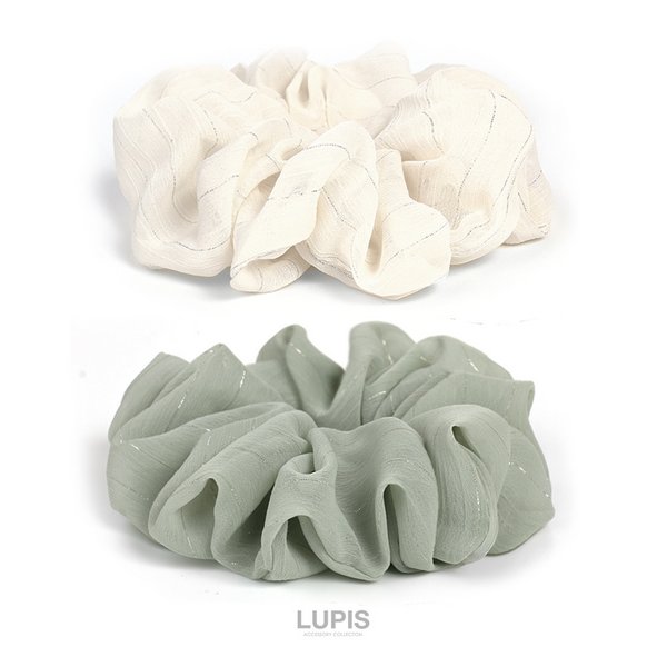 メタルラインシフォンシュシュ - ヘアアクセサリーを激安で通販販売