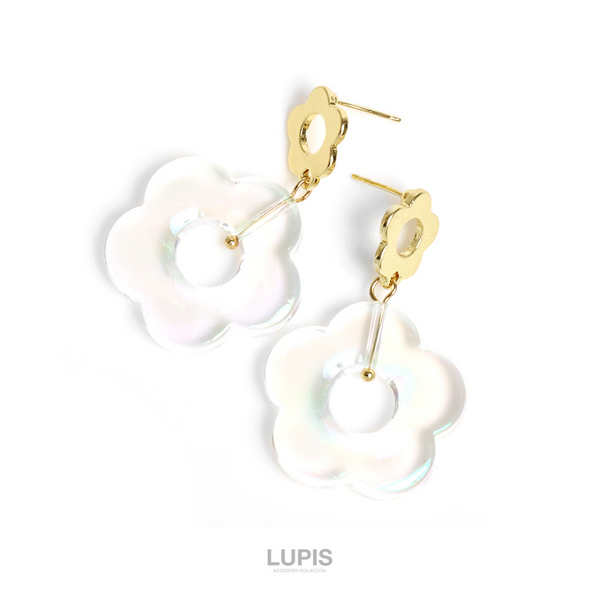 オーロラ×メタルフラワーピアス | 激安ピアスの通販販売 - ルピス(LUPIS)