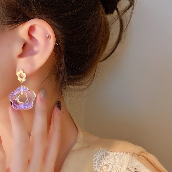 オーロラ×メタルフラワーピアス | 激安ピアスの通販販売 - ルピス(LUPIS)