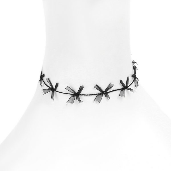 オーガンジーリボンチョーカーネックレス - ネックレスを激安で