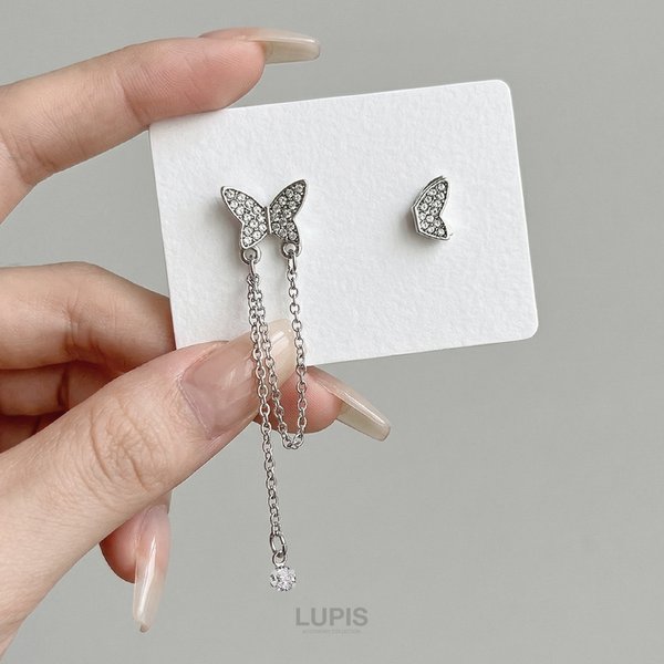 バタフライアシンメトリーピアス | 激安ピアスの通販販売 - ルピス(LUPIS)