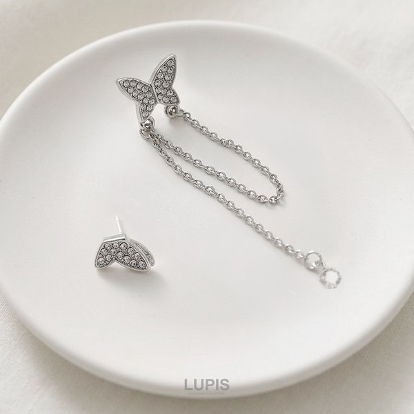 バタフライアシンメトリーピアス | 激安ピアスの通販販売 - ルピス(LUPIS)
