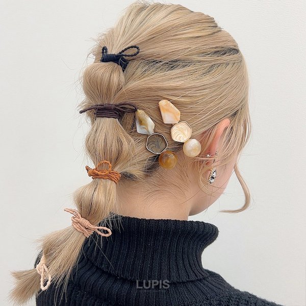 マーブルストーンヘアクリップ - ヘアアクセサリーを激安で通販販売