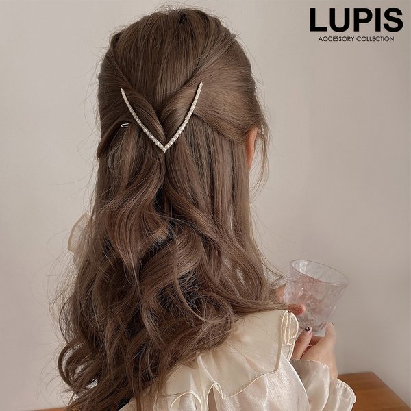 Vラインシンプルヘアバレッタ - ヘアアクセサリーを激安で通販販売
