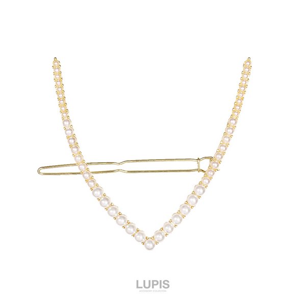 Vラインシンプルヘアバレッタ - ヘアアクセサリーを激安で通販販売