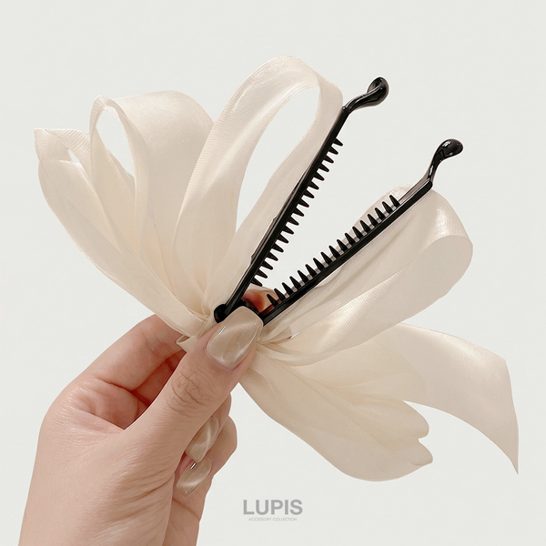 エレガントリボンバナナクリップ - ヘアアクセサリーを激安で通販販売