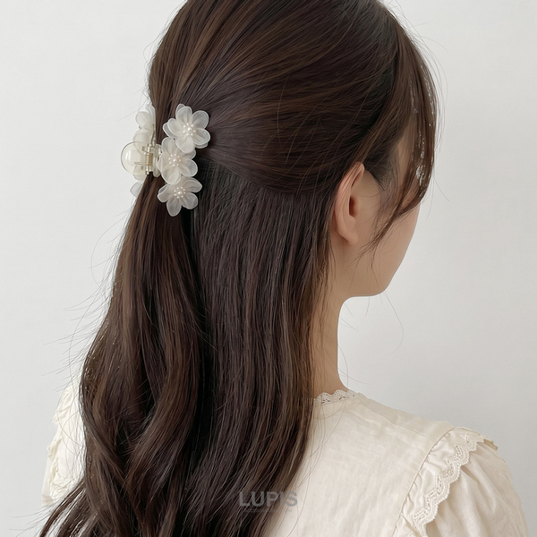 オーガンジーフラワーミニバンスクリップ-激安ヘアアクセサリーの通販