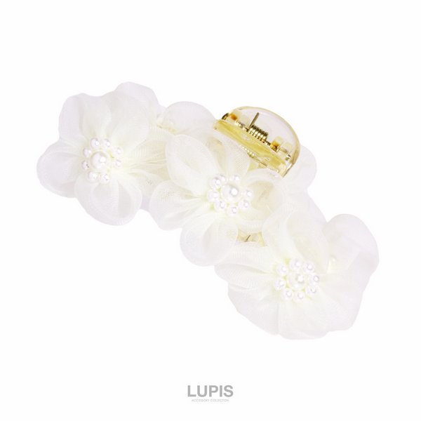オーガンジーフラワーミニバンスクリップ-激安ヘアアクセサリーの通販  