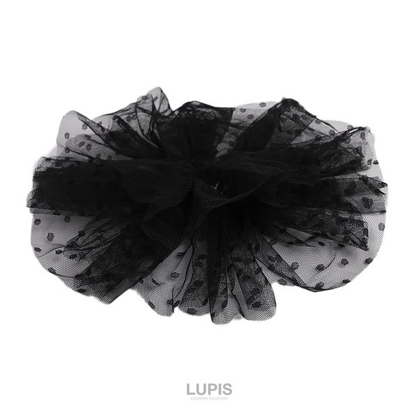 ドット柄ボリュームチュールシュシュ - ヘアアクセサリーを激安