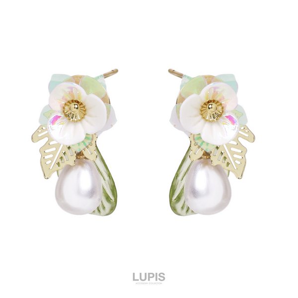 オーロラエレガントフラワーピアス -激安ピアスの通販販売-ルピス(LUPIS)