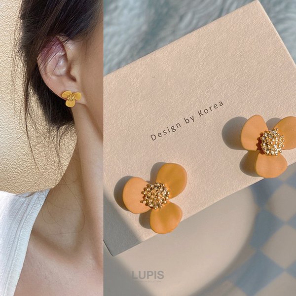 シンプルフラワーピアス -激安ピアスの通販販売-ルピス(LUPIS)